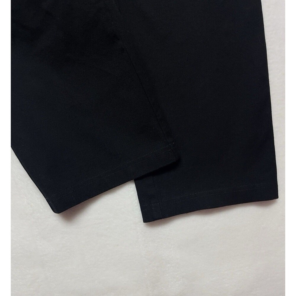 ST. JOHN Women's Size 6 Relaxed Straight Leg High-Rise Black Stretch Pants - Picture 6 of 12